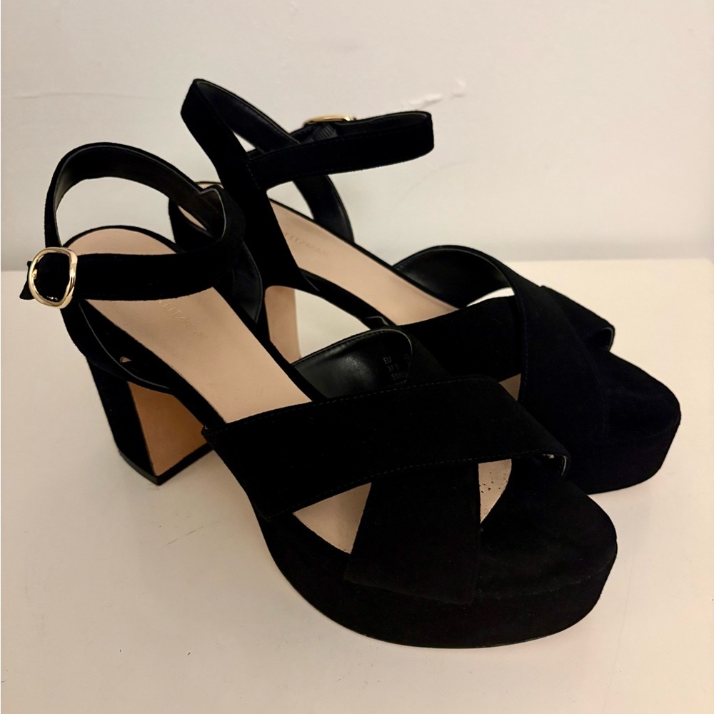 Stuart Weitzman Kassidy suede platform sandals, EU 37.5 /US 7